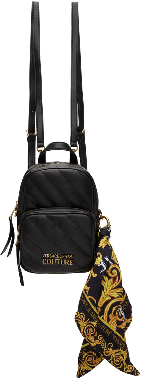 Versace Jeans Couture Black Thelma Backpack In E899 Black